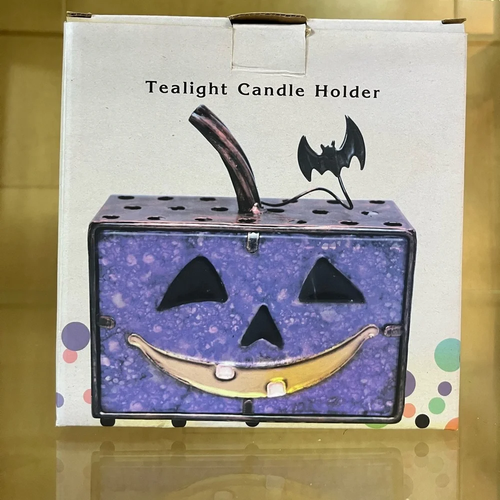 Cracker Barrel Halloween Jack-o'-lantern Tea Light candle Holder